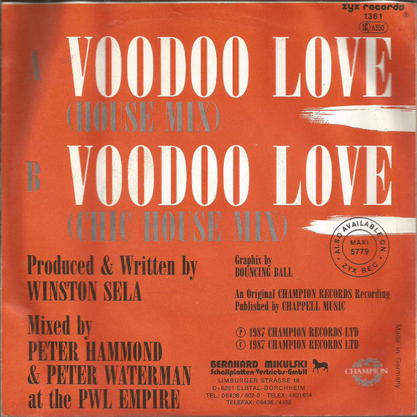 Judy La Rose : Voodoo Love (7", Single)