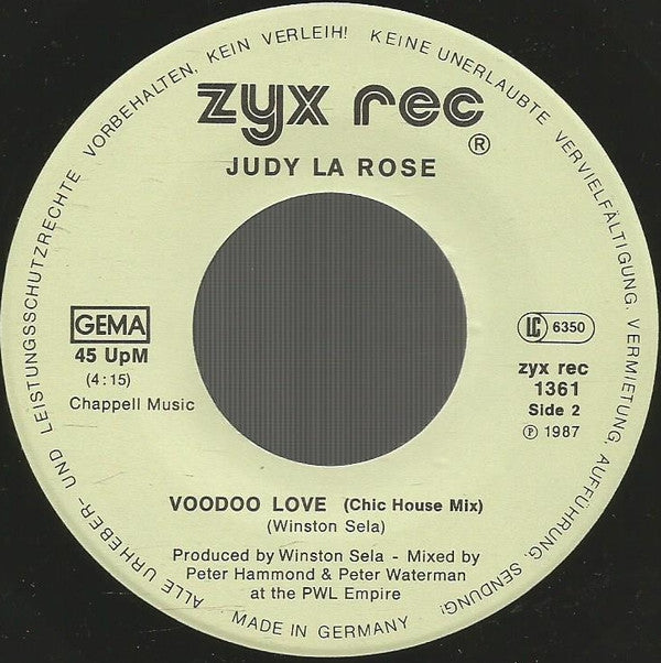 Judy La Rose : Voodoo Love (7", Single)