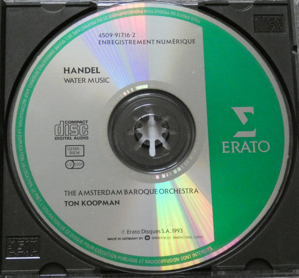 Georg Friedrich Händel - The Amsterdam Baroque Orchestra, Ton Koopman : Water Music  (CD)