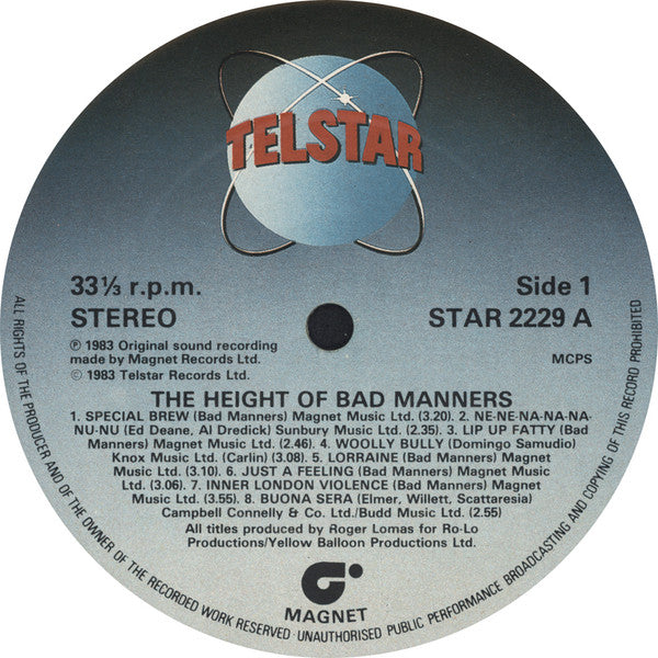 Bad Manners : The Height Of Bad Manners (LP, Comp, Gat)