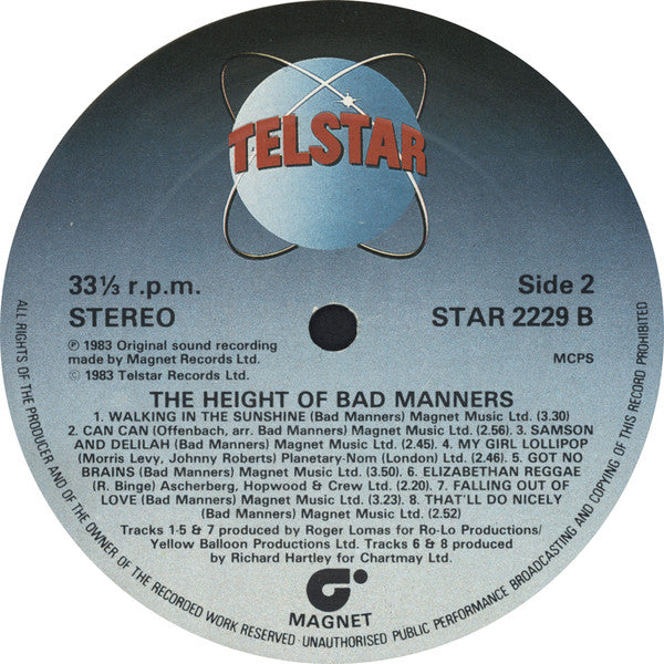 Bad Manners : The Height Of Bad Manners (LP, Comp, Gat)