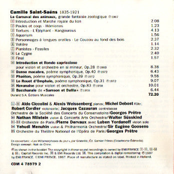 Various : Best Of Saint-Saëns (CD, Comp)