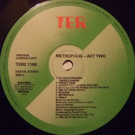 "Metropolis" Original London Cast : Metropolis (2xLP, Album)