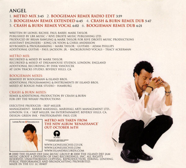 Lionel Richie : Angel (CD, Maxi)