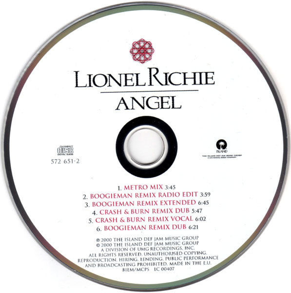 Lionel Richie : Angel (CD, Maxi)
