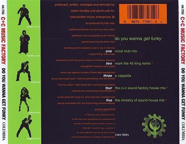 C + C Music Factory : Do You Wanna Get Funky (CD, Maxi)