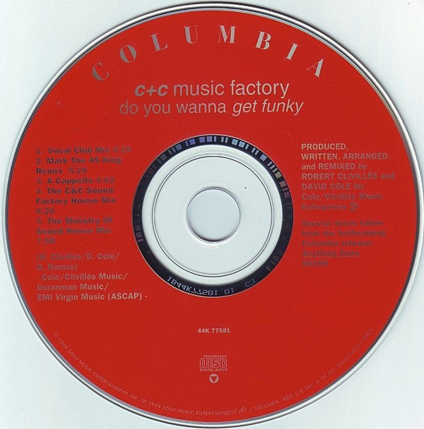 C + C Music Factory : Do You Wanna Get Funky (CD, Maxi)