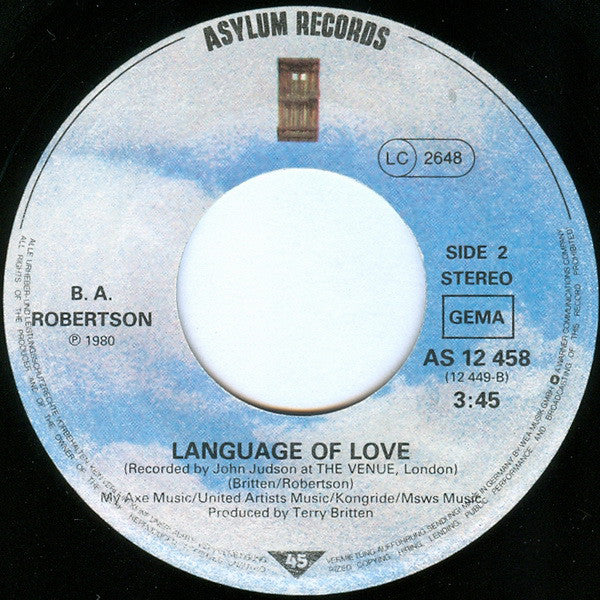B. A. Robertson : To Be Or Not To Be (7", Single)