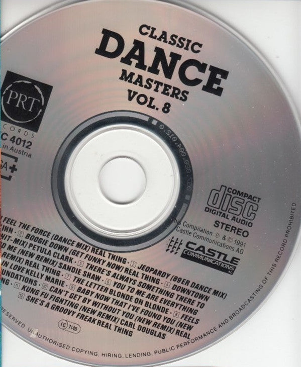Various : Classic Dance Masters Vol. 8 (CD, Comp)