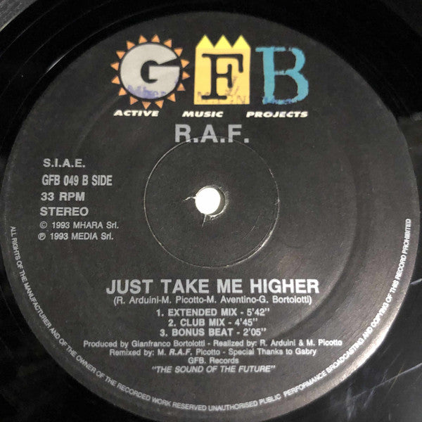 R.A.F. : Just Take Me Higher (12")