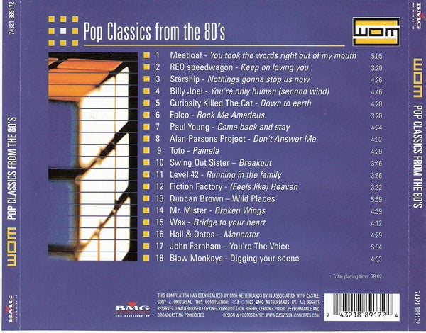Various : Pop Classics From The 80's (CD, Comp)