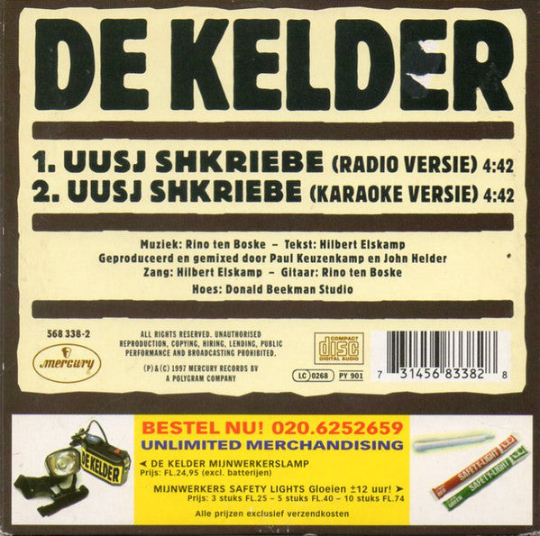 De Kelder : Uusj Shkriebe (CD, Single)