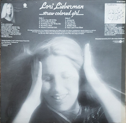Lori Lieberman : Straw Colored Girl (LP, Album)