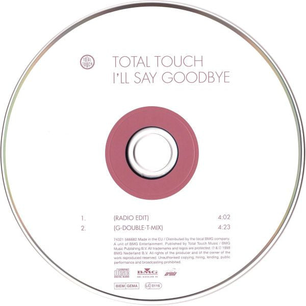 Total Touch : I'll Say Goodbye (CD, Single, Car)