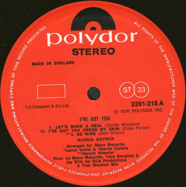 Gloria Gaynor : I've Got You (LP, Album)