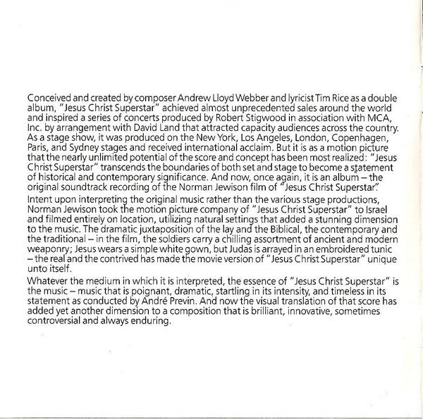 Various : Jesus Christ Superstar (The Original Motion Picture Sound Track Album) (2xCD, Album, RE)