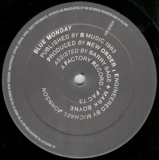 New Order : Blue Monday (12", Single, RP)