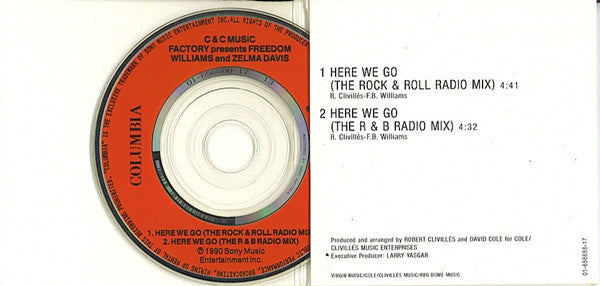 C + C Music Factory Presents Freedom Williams And Zelma Davis : Here We Go (CD, Mini, Single)