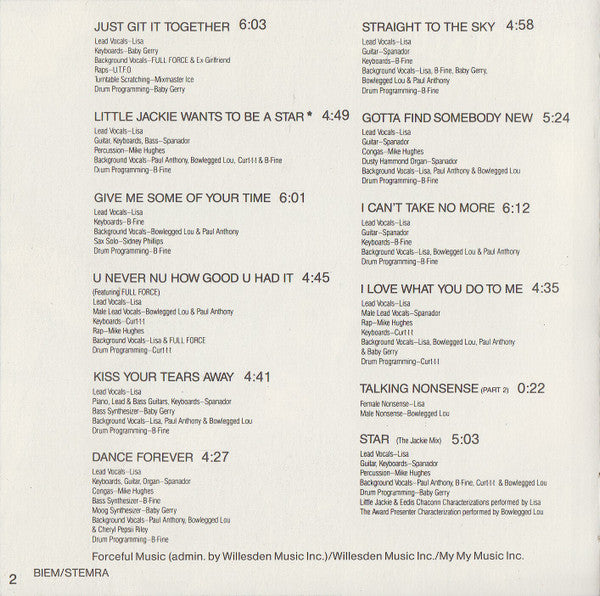 Lisa Lisa & Cult Jam : Straight To The Sky (CD, Album)
