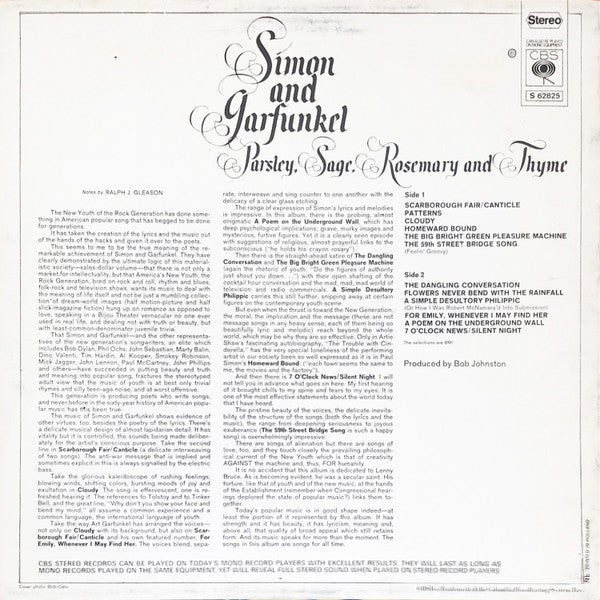 Simon & Garfunkel : Parsley, Sage, Rosemary And Thyme (LP, Album, RE)