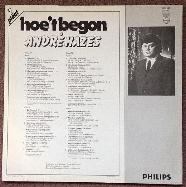 André Hazes : Hoe 't Begon (LP, Album, RE + LP, Album, RE + Comp)