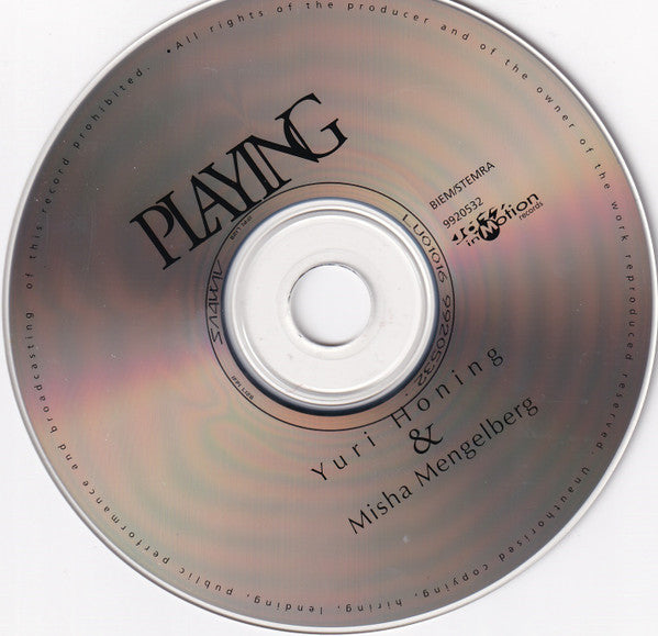 Yuri Honing & Misha Mengelberg : Playing (CD, Album)