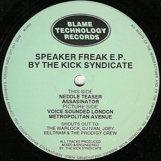 The Kick Syndicate : Speaker Freak E.P. (12", EP)