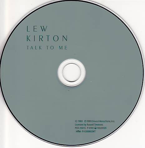 Lew Kirton : Talk To Me (CD, Album, RE)