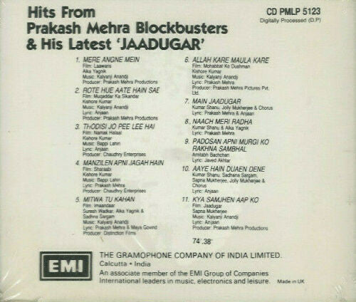 Kalyanji-Anandji : Hits from Prakash Mehra Blockbusters & His Latest 'JAADUGAR' (CD, Comp)