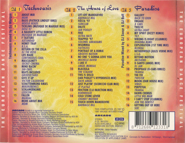 Various : Mystery Land - The European Dance Festival - Club (3xCD, Comp, Mixed)