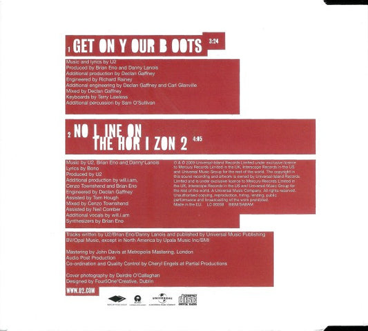 U2 : Get On Your Boots (CD, Single)