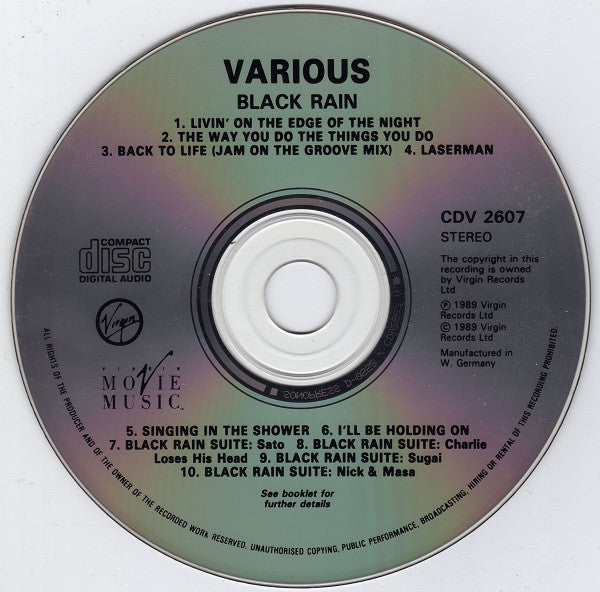 Various : Black Rain (Original Motion Picture Soundtrack) (CD, Album)