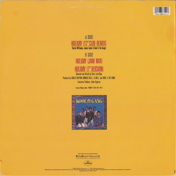 Kool & The Gang : Holiday (12", Single)
