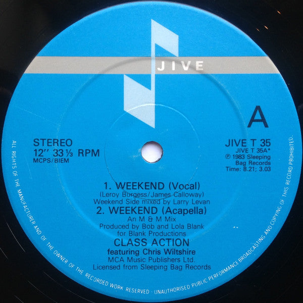 Class Action Featuring Christine Wiltshire : Weekend (12", Single)