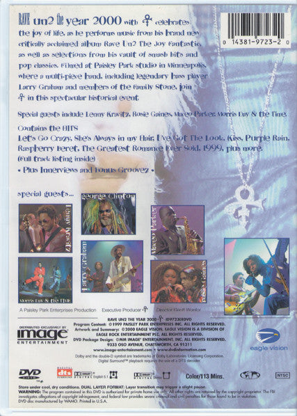 The Artist (Formerly Known As Prince) : Rave Un2 The Year 2000 (DVD-V, Multichannel, NTSC)