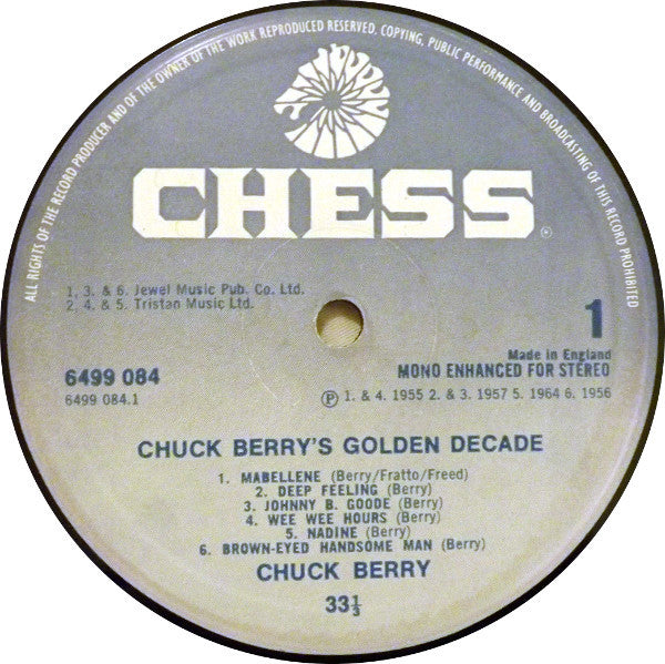 Chuck Berry : Chuck Berry's Golden Decade (The Original Two Albums) (2xLP, Comp, RE, Mon)