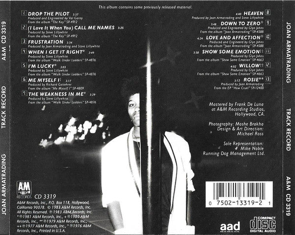 Joan Armatrading : Track Record (CD, Comp, RE)