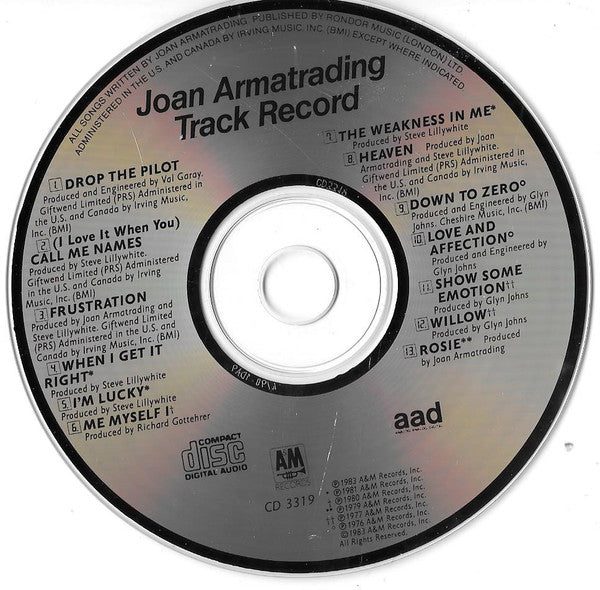 Joan Armatrading : Track Record (CD, Comp, RE)