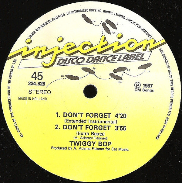 Twiggy Bop : Don't Forget (12")