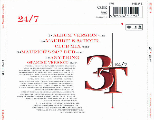 3T : 24/7 (CD, Maxi, Ltd)