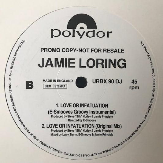 Jamie Loring : Love Or Infatuation (12", Promo)