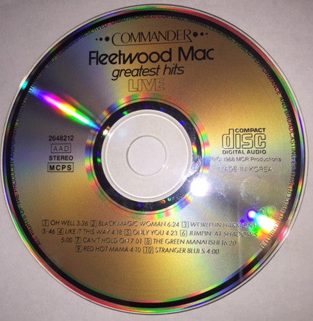 Fleetwood Mac : Greatest Hits Live (CD, Comp)