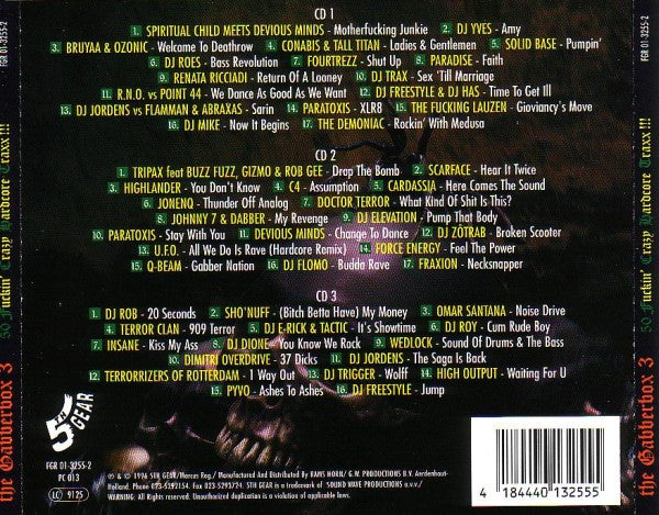 Various : The Gabberbox 3 (50 Fuckin' Crazy Hardcore Traxx!!!) (3xCD, Comp)