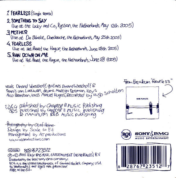 Kane (2) : Fearless (Bootleg Tracks) (CD, Single)