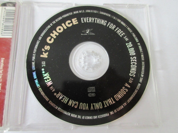 K's Choice : Everything For Free (CD, Maxi)