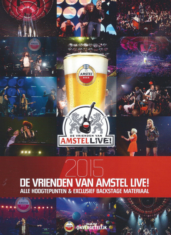 Various : De Vrienden van Amstel Live! 2015 (Alle Hoogtepunten & Exclusief Backstage Materiaal) (DVD, Comp)