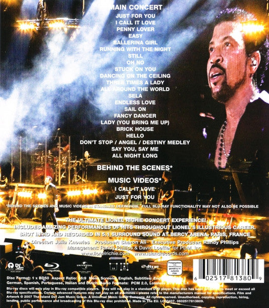 Lionel Richie : Live: His Greatest Hits And More (Blu-ray)