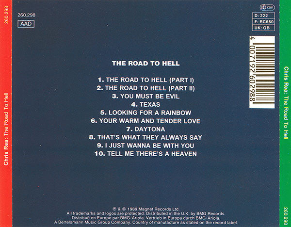 Chris Rea : The Road To Hell (CD, Album)
