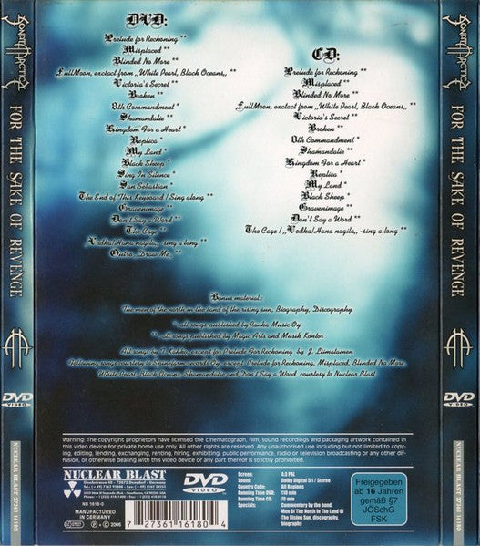 Sonata Arctica : For The Sake Of Revenge (DVD-V, PAL + CD, Album + Dig)