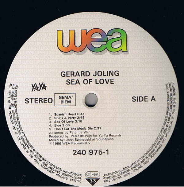 Gerard Joling : Sea Of Love (LP, Album)